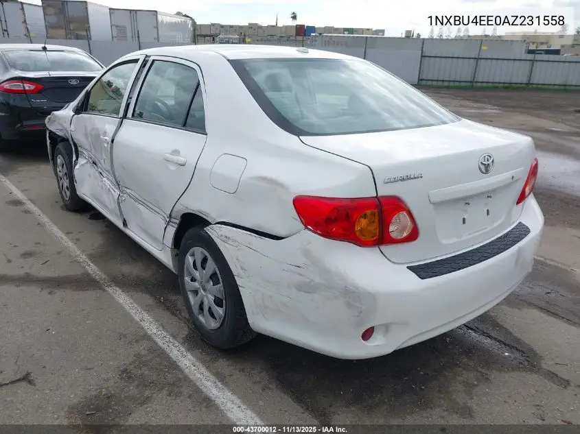 1NXBU4EE0AZ231558 2010 Toyota Corolla