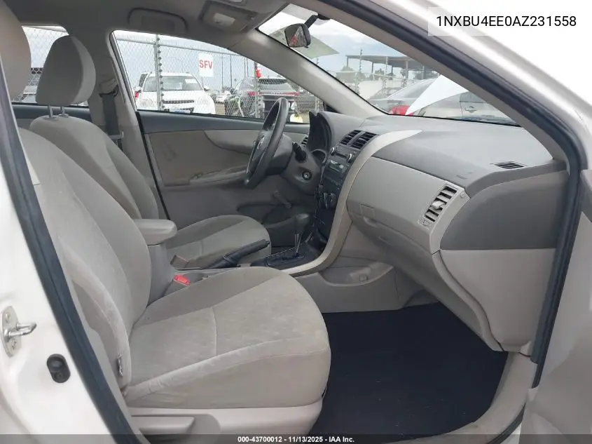 1NXBU4EE0AZ231558 2010 Toyota Corolla