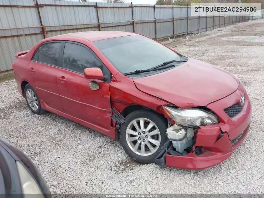 2T1BU4EE2AC294906 2010 Toyota Corolla S