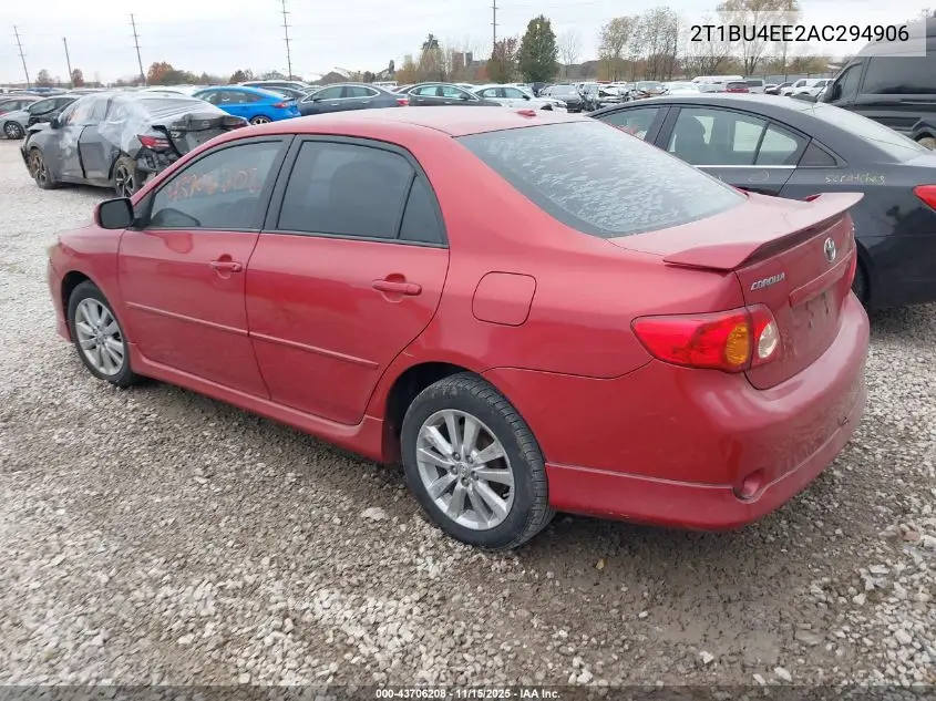 2T1BU4EE2AC294906 2010 Toyota Corolla S