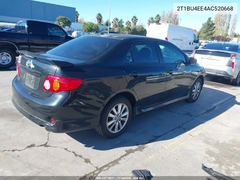 2T1BU4EE4AC520668 2010 Toyota Corolla S