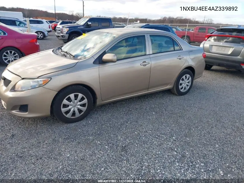 1NXBU4EE4AZ339892 2010 Toyota Corolla Le