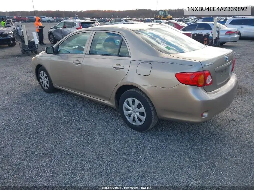 1NXBU4EE4AZ339892 2010 Toyota Corolla Le