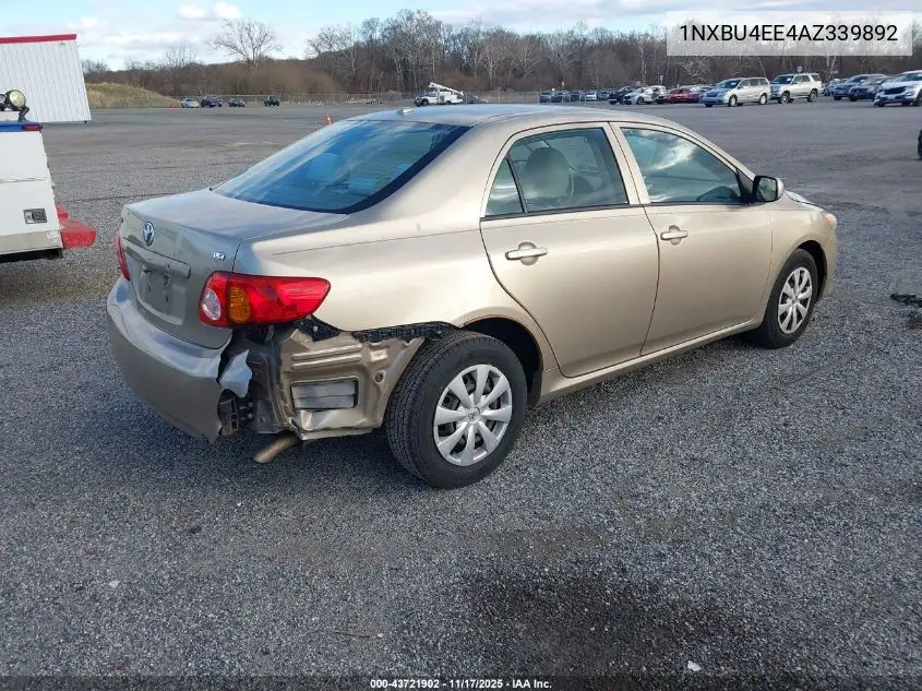 1NXBU4EE4AZ339892 2010 Toyota Corolla Le