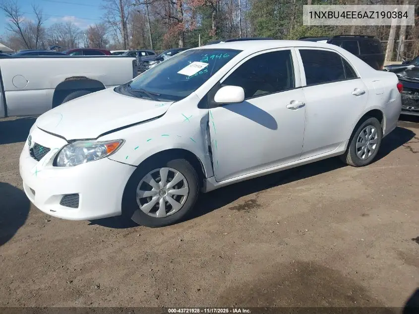 1NXBU4EE6AZ190384 2010 Toyota Corolla Le