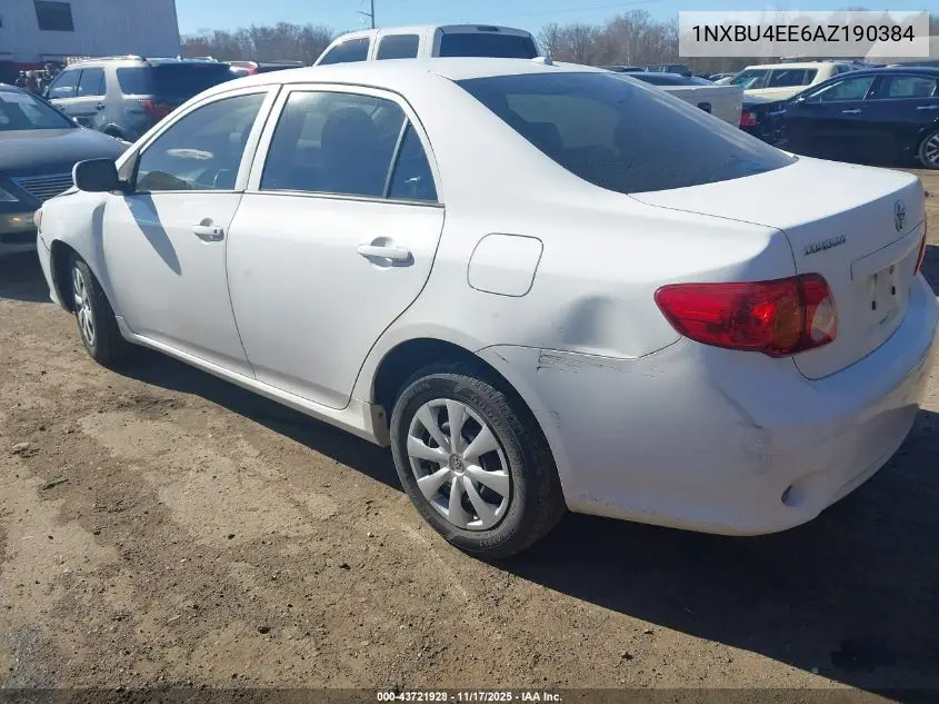 1NXBU4EE6AZ190384 2010 Toyota Corolla Le