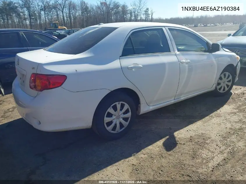 1NXBU4EE6AZ190384 2010 Toyota Corolla Le