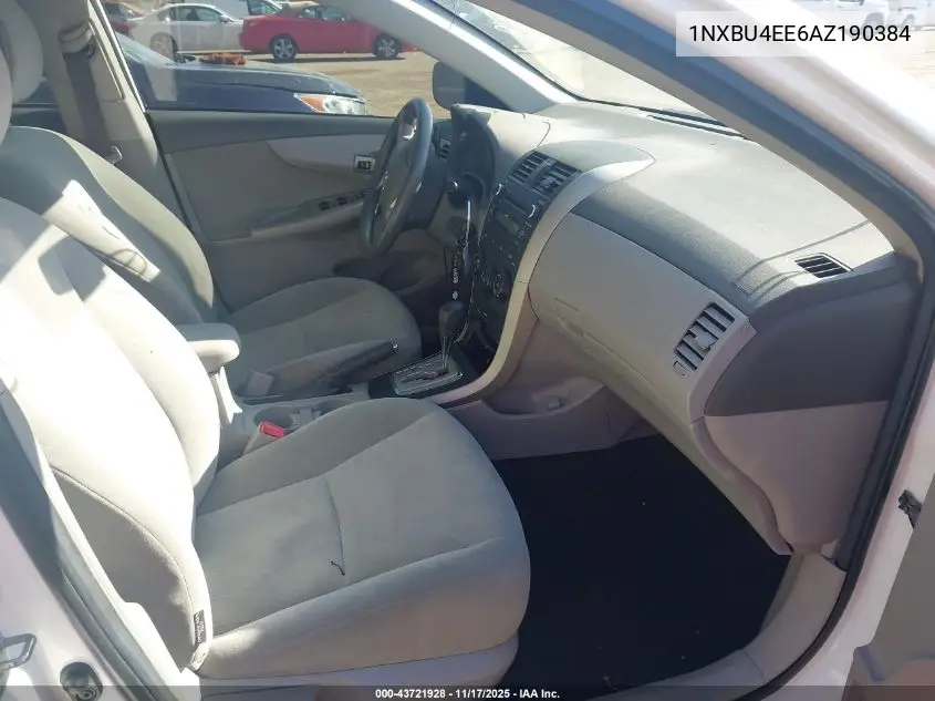 1NXBU4EE6AZ190384 2010 Toyota Corolla Le