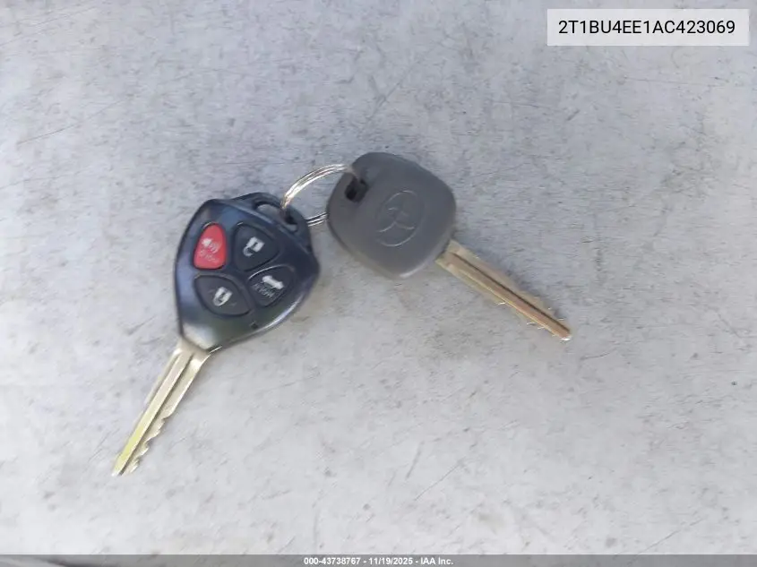 2T1BU4EE1AC423069 2010 Toyota Corolla S