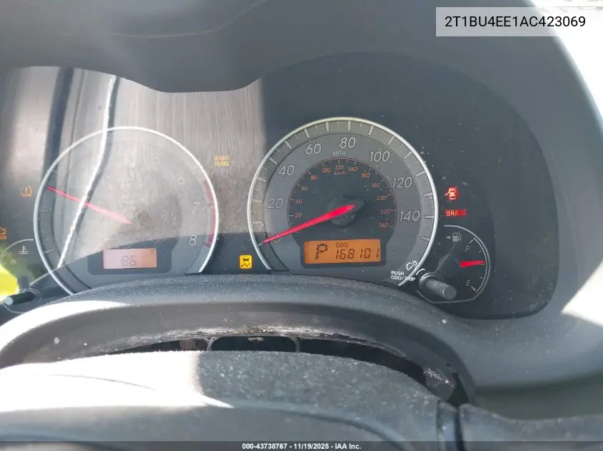 2T1BU4EE1AC423069 2010 Toyota Corolla S