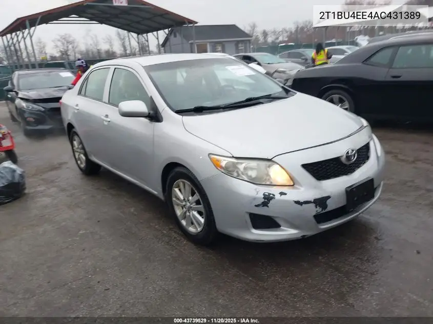 2T1BU4EE4AC431389 2010 Toyota Corolla Le