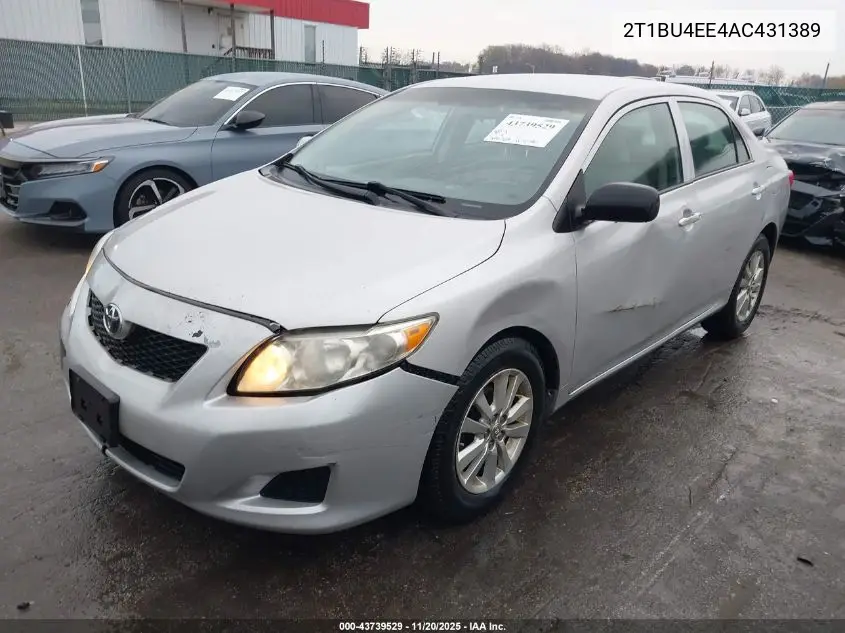 2T1BU4EE4AC431389 2010 Toyota Corolla Le