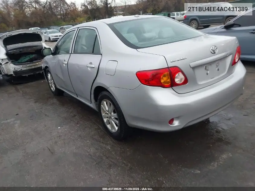 2T1BU4EE4AC431389 2010 Toyota Corolla Le