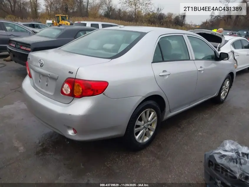 2T1BU4EE4AC431389 2010 Toyota Corolla Le