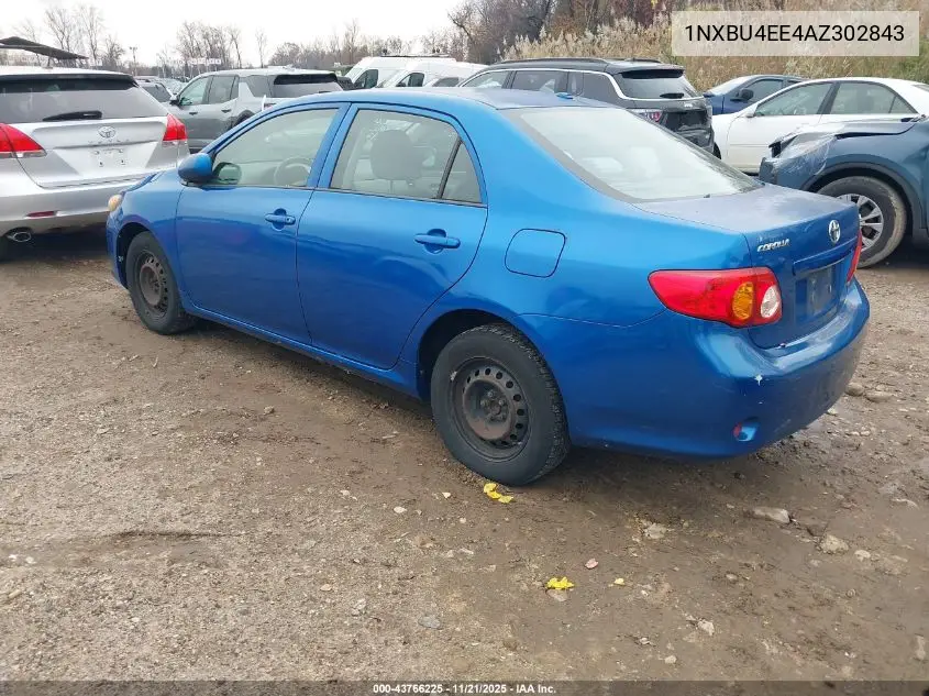 1NXBU4EE4AZ302843 2010 Toyota Corolla Le