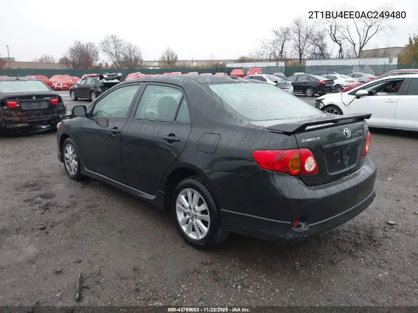 2T1BU4EE0AC249480 2010 Toyota Corolla S