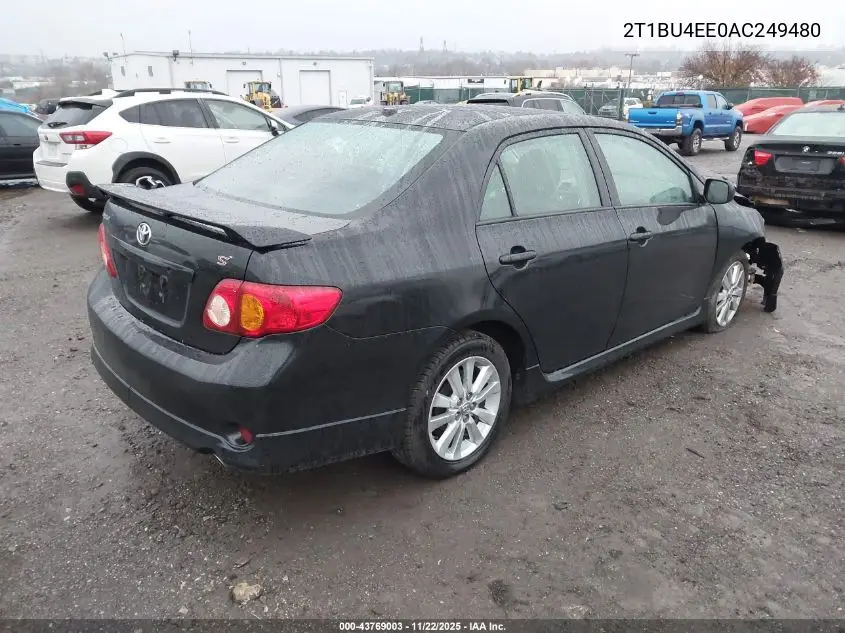 2T1BU4EE0AC249480 2010 Toyota Corolla S