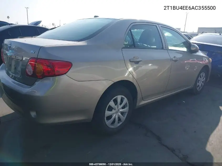 2T1BU4EE6AC355500 2010 Toyota Corolla Le