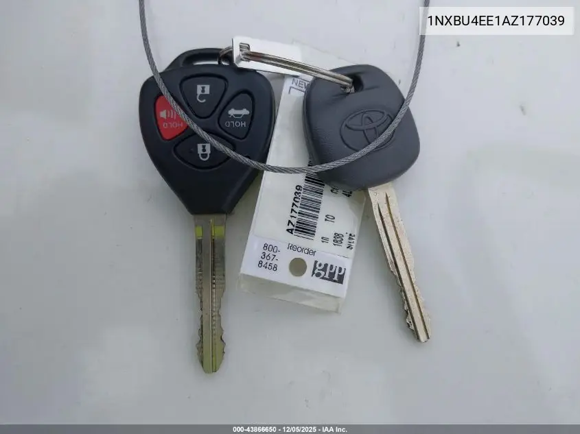 1NXBU4EE1AZ177039 2010 Toyota Corolla Le