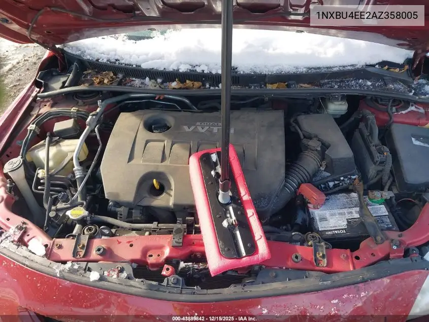 1NXBU4EE2AZ358005 2010 Toyota Corolla Le