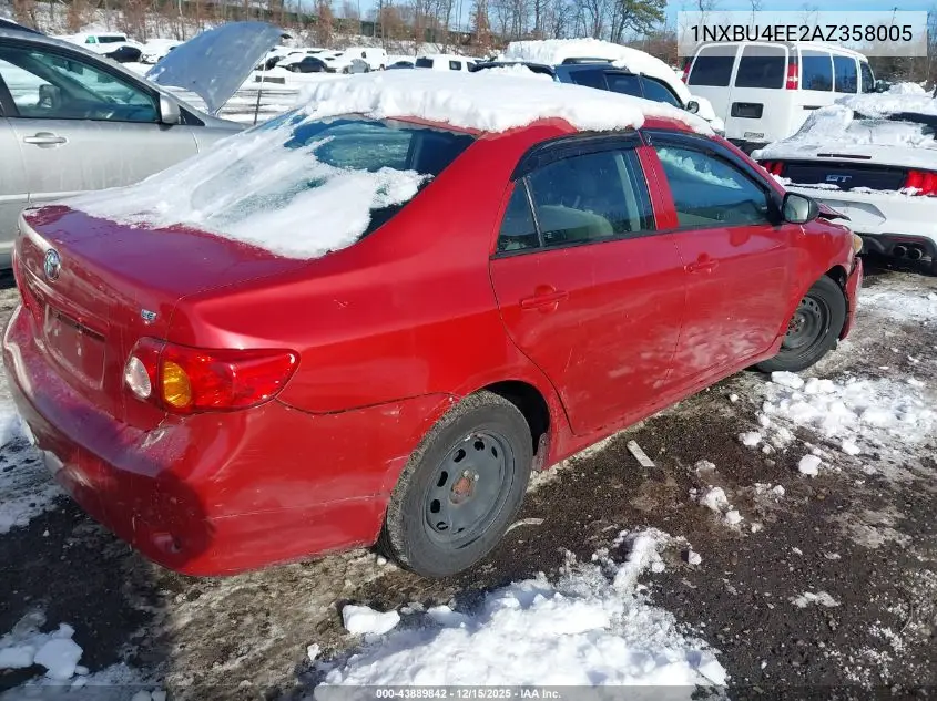 1NXBU4EE2AZ358005 2010 Toyota Corolla Le
