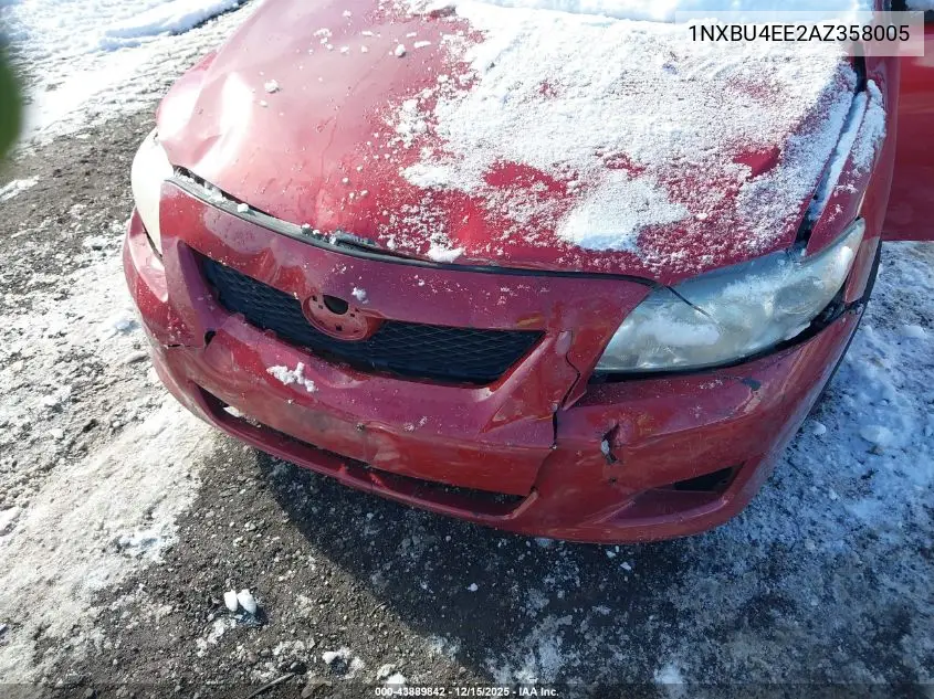1NXBU4EE2AZ358005 2010 Toyota Corolla Le