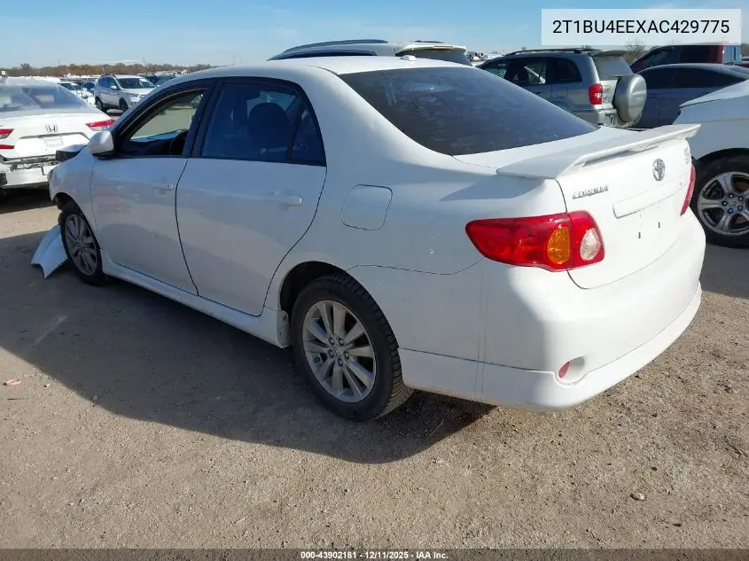 2T1BU4EEXAC429775 2010 Toyota Corolla S