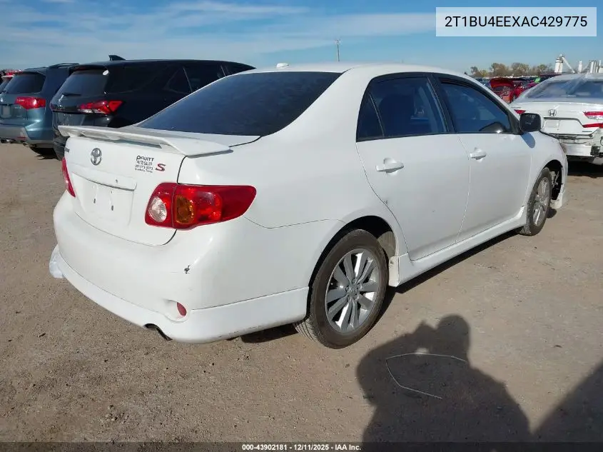 2T1BU4EEXAC429775 2010 Toyota Corolla S