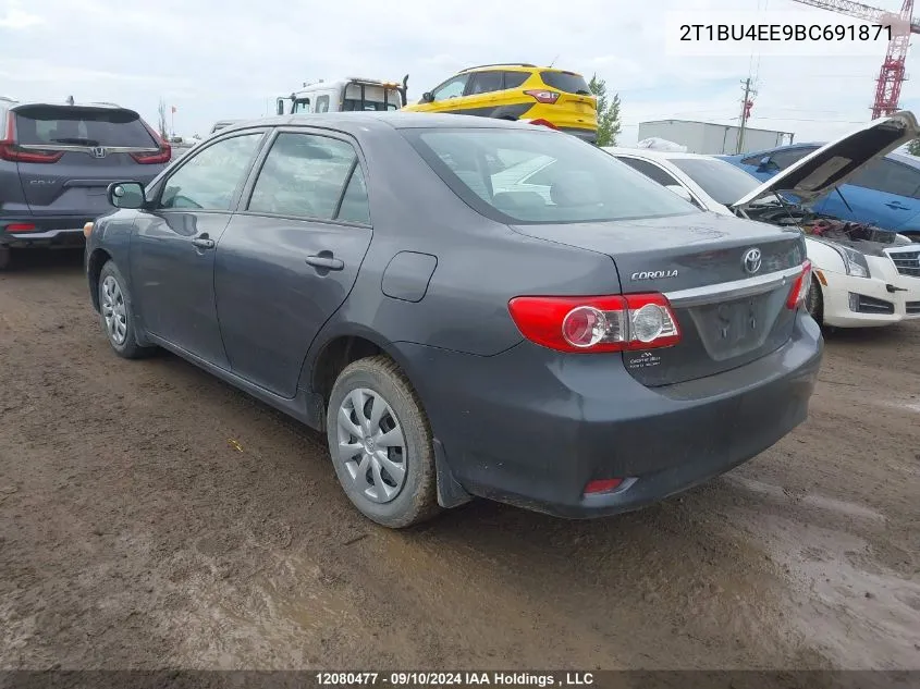 2011 Toyota Corolla S/Le VIN: 2T1BU4EE9BC691871 Lot: 12080477