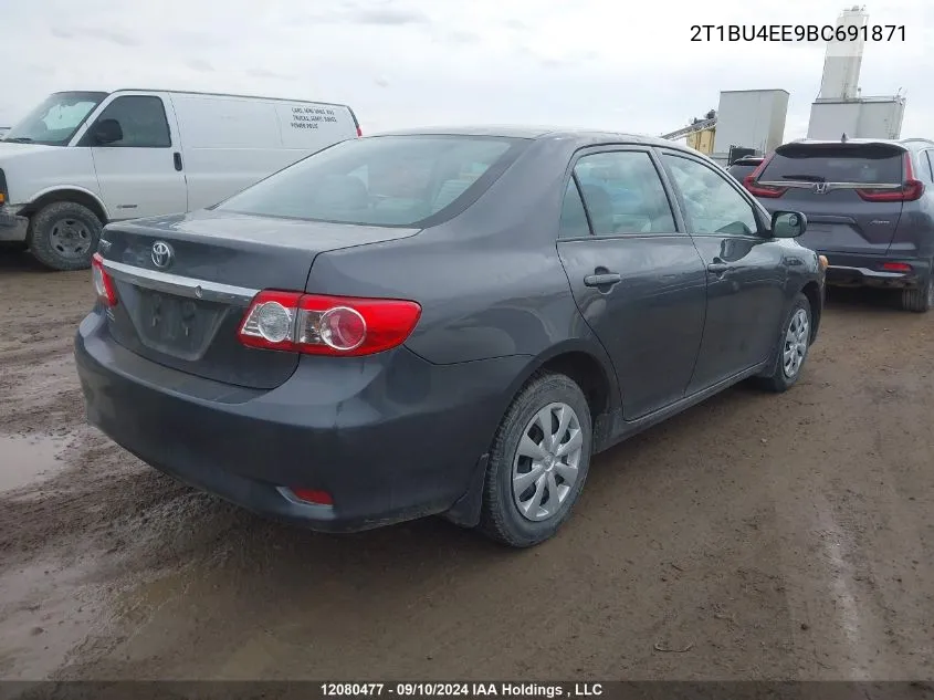 2011 Toyota Corolla S/Le VIN: 2T1BU4EE9BC691871 Lot: 12080477