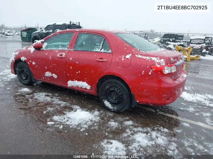 2T1BU4EE8BC702925 2011 Toyota Corolla Ce