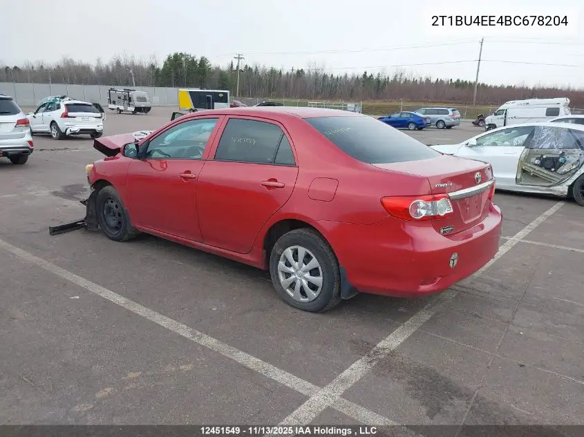 2T1BU4EE4BC678204 2011 Toyota Corolla Ce