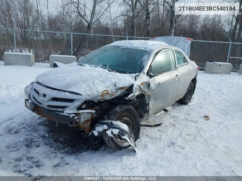 2T1BU4EE3BC540184 2011 Toyota Corolla S/Le