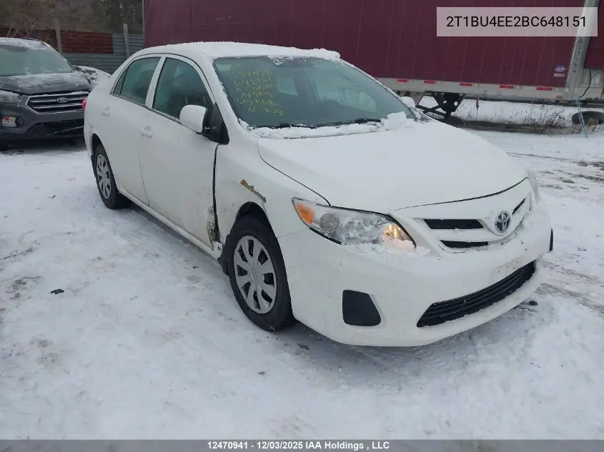2T1BU4EE2BC648151 2011 Toyota Corolla S/Le