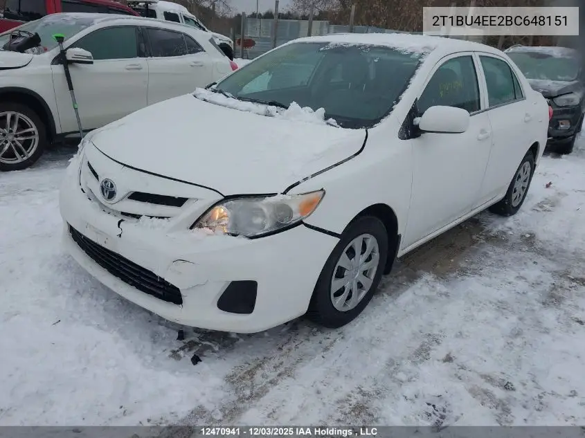 2T1BU4EE2BC648151 2011 Toyota Corolla S/Le