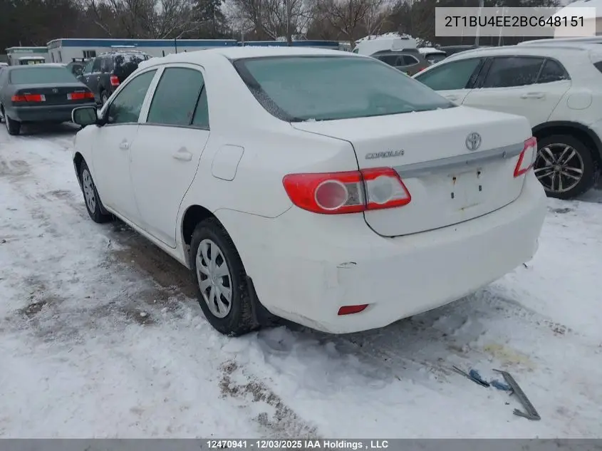 2T1BU4EE2BC648151 2011 Toyota Corolla S/Le