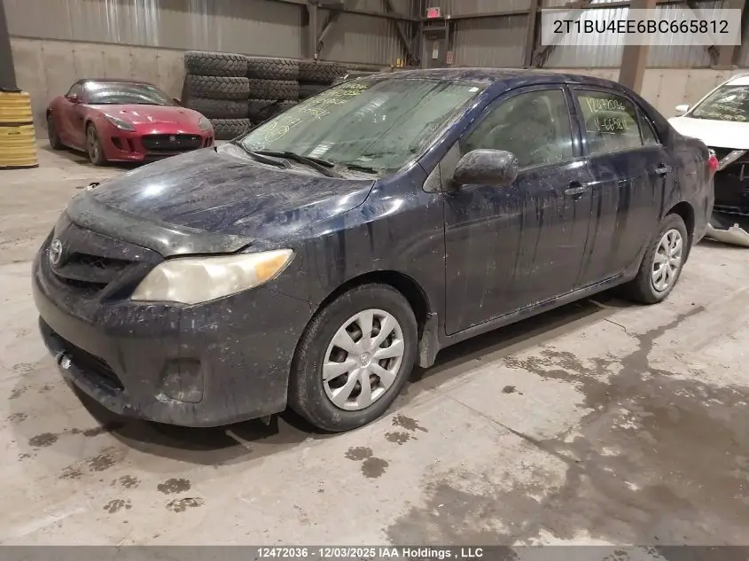 2T1BU4EE6BC665812 2011 Toyota Corolla Le