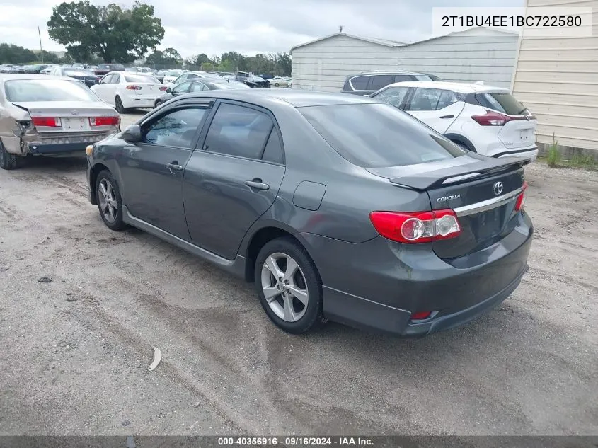 2011 Toyota Corolla S VIN: 2T1BU4EE1BC722580 Lot: 40356916