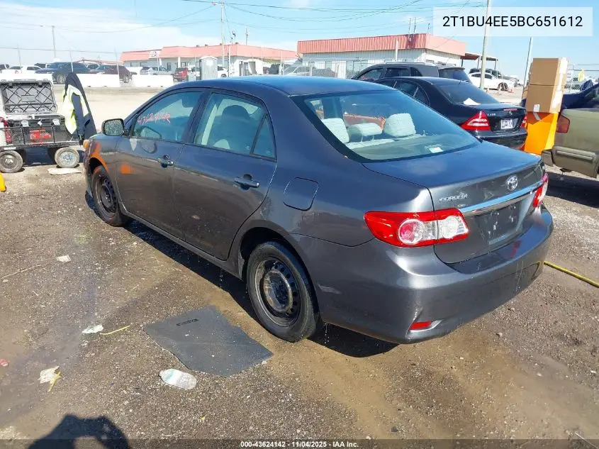 2T1BU4EE5BC651612 2011 Toyota Corolla Le