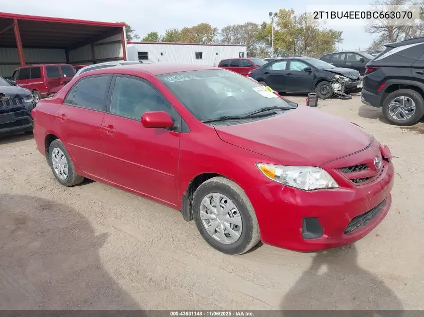 2T1BU4EE0BC663070 2011 Toyota Corolla Le