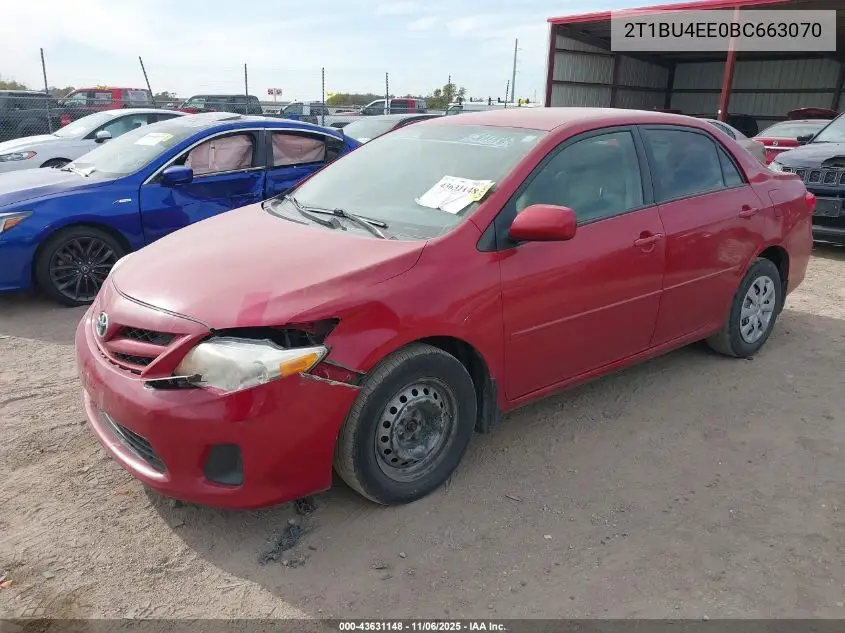 2T1BU4EE0BC663070 2011 Toyota Corolla Le