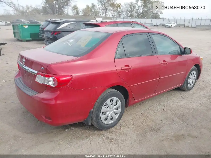 2T1BU4EE0BC663070 2011 Toyota Corolla Le