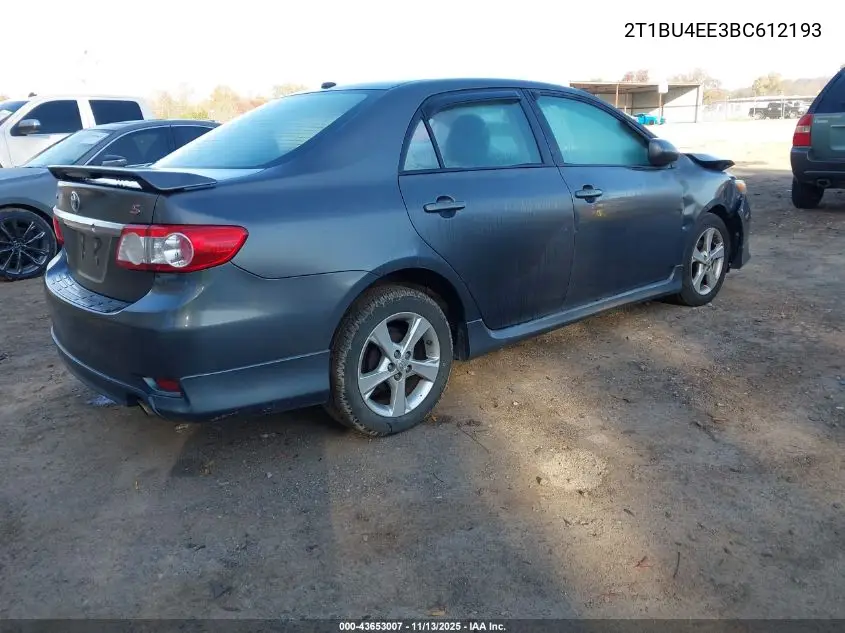 2T1BU4EE3BC612193 2011 Toyota Corolla S