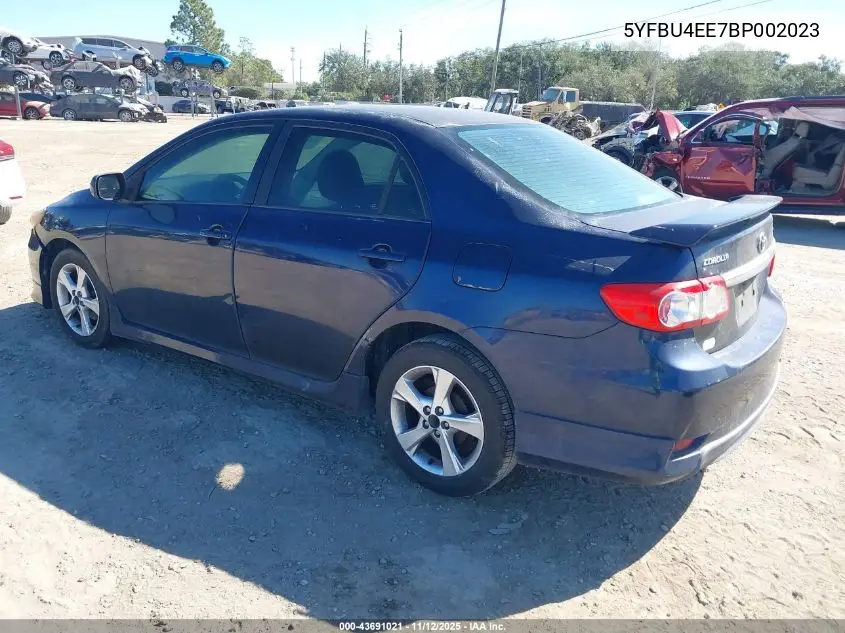 5YFBU4EE7BP002023 2011 Toyota Corolla S