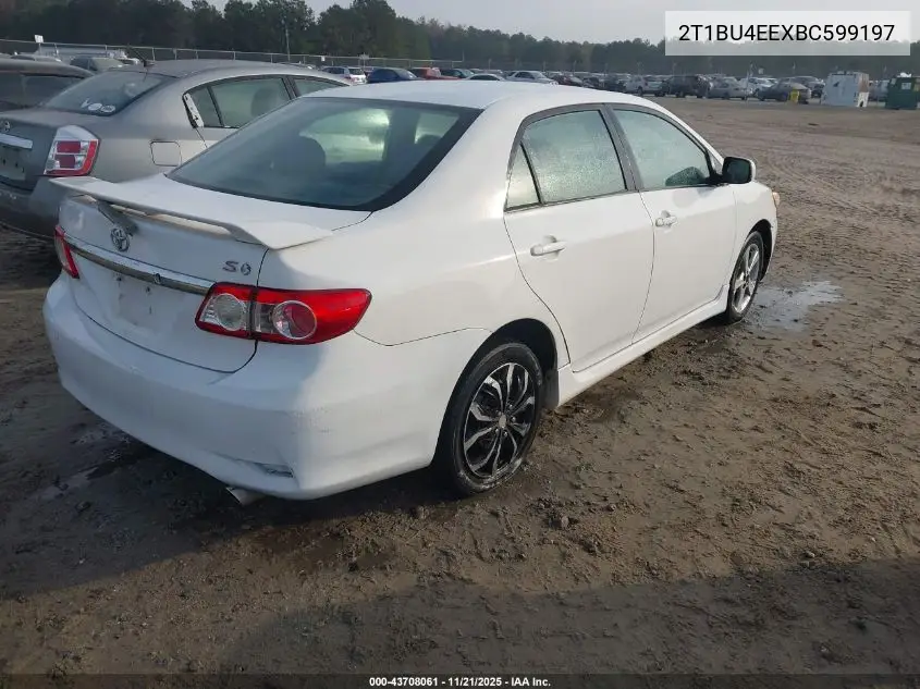 2T1BU4EEXBC599197 2011 Toyota Corolla S