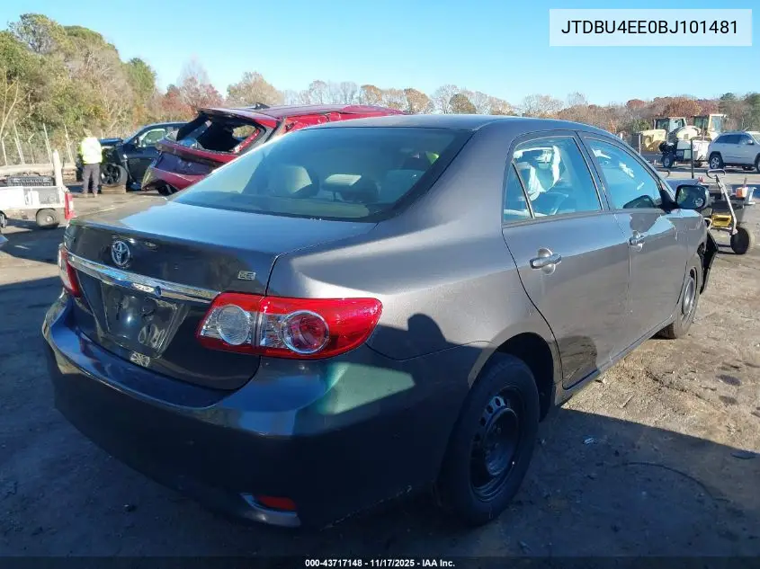 JTDBU4EE0BJ101481 2011 Toyota Corolla Le