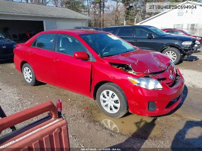 2T1BU4EE2BC694904 2011 Toyota Corolla Le
