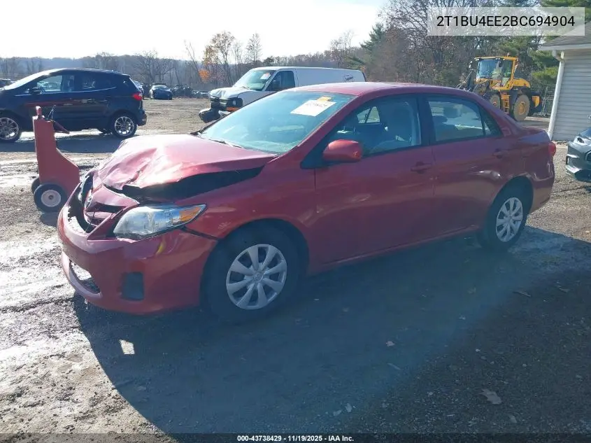 2T1BU4EE2BC694904 2011 Toyota Corolla Le
