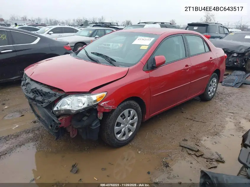 2T1BU4EE4BC643517 2011 Toyota Corolla Le