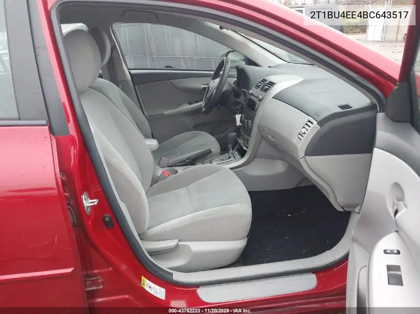2T1BU4EE4BC643517 2011 Toyota Corolla Le